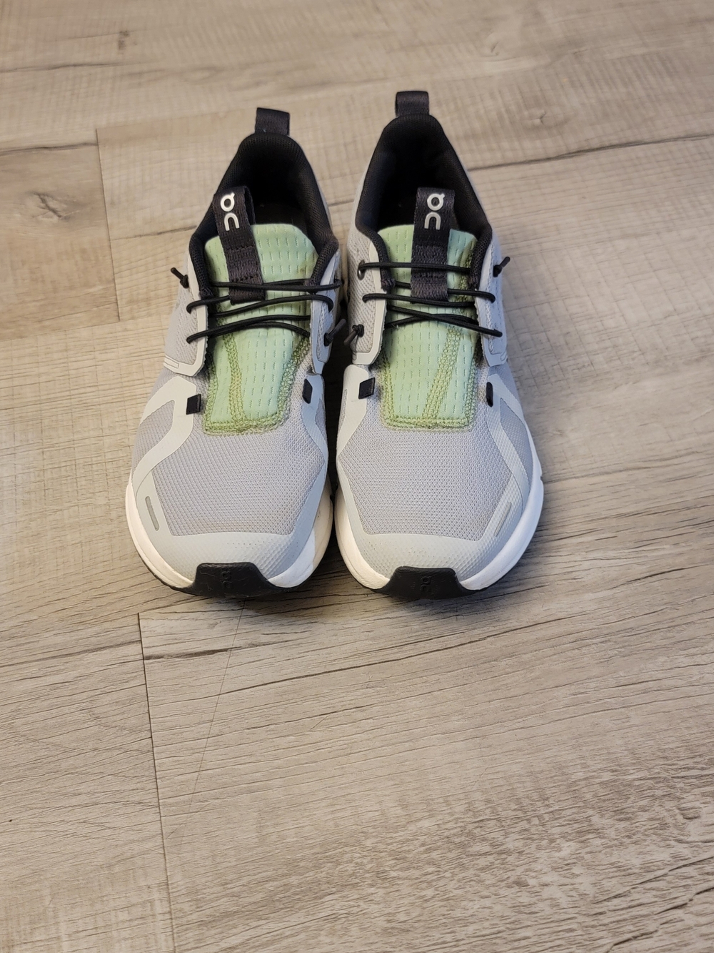 On Running Running Kids Cloudnova Mesh Sneakers in Light Gray and Green